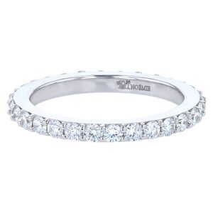 18K White Gold 'N0EMIE' Band Ring✨️